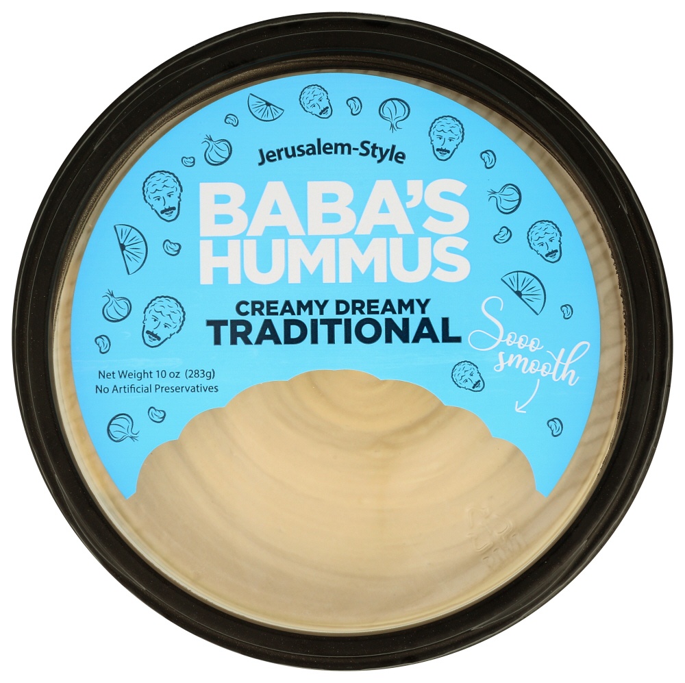 slide 1 of 1, Baba's Traditional Hummus, 10 oz
