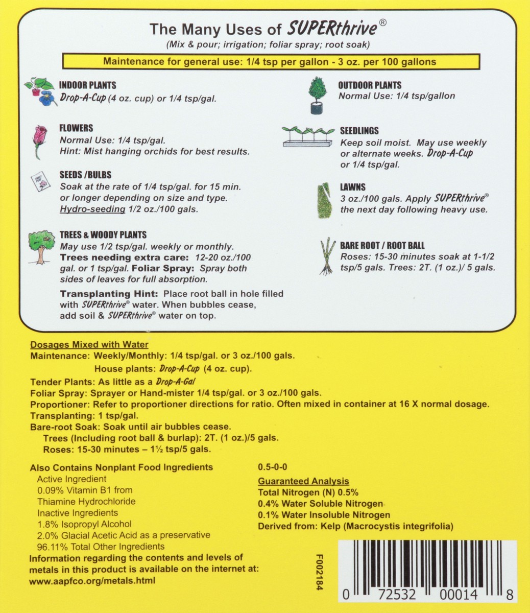 slide 5 of 12, SuperThrive 0.5-0-0 Vitamin Solution 4 oz, 4 oz