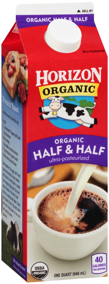 slide 1 of 1, Horizon Organic Organic Half & Half, 1 qt