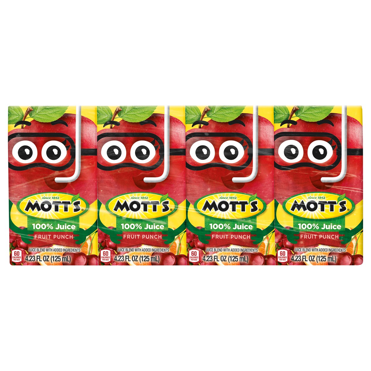 slide 1 of 1, Mott's 100% Fruit Punch Juice- 4 ct, 4 ct