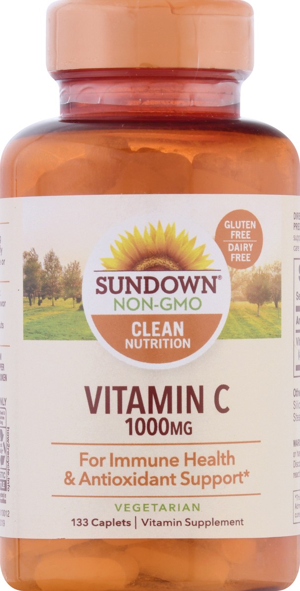 slide 7 of 9, Sundown Non-GMO 1000 mg Caplets Vitamin C 133 ea, 133 ct