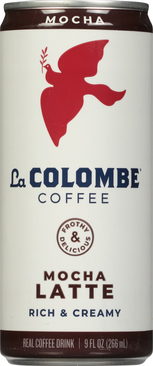 slide 6 of 9, La Colombe Draft Latte Mocha Soda, 0% ABV, 1, 9-oz beer cans, 9 fl oz