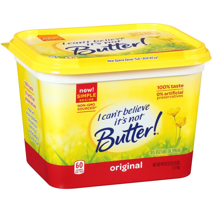 slide 2 of 8, I Can't Believe It's Not Butter! Original Vegetable Oil Spread, 45 oz