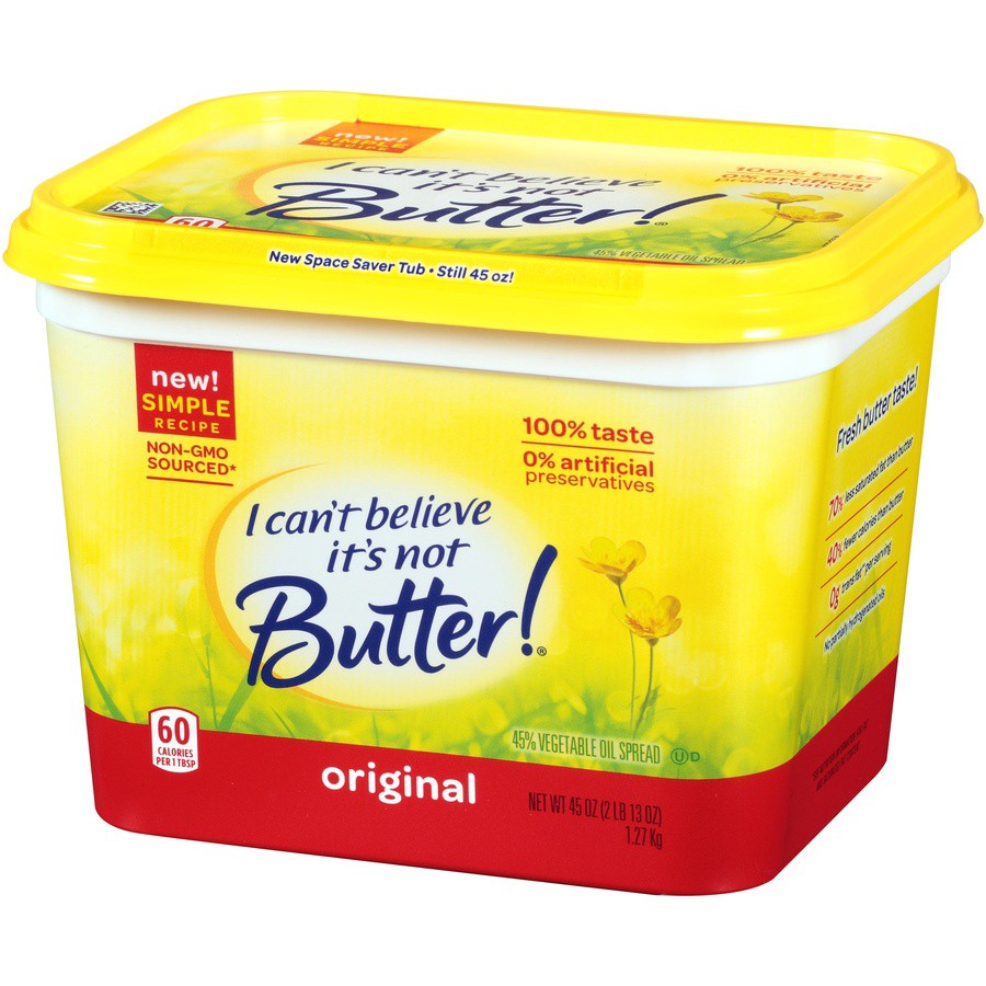 slide 3 of 8, I Can't Believe It's Not Butter! Original Vegetable Oil Spread, 45 oz