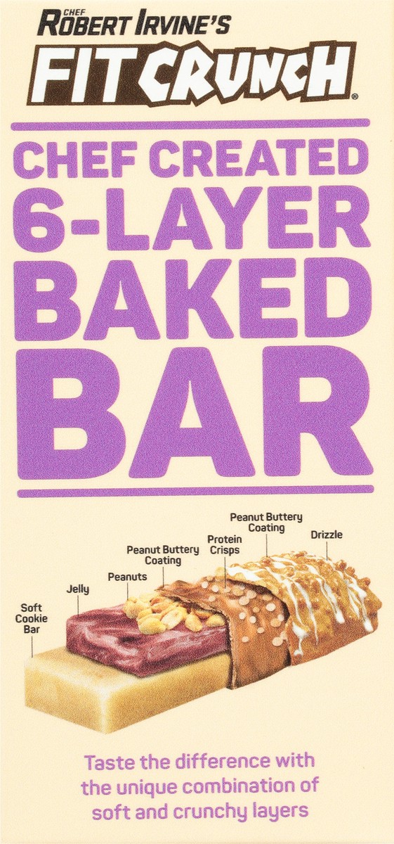 slide 11 of 13, FITCRUNCH High Protein Peanut Butter and Jelly Baked Bar 5 - 1.62 oz Bars, 1.62 oz