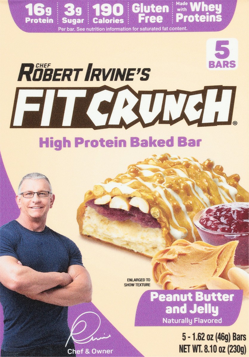 slide 3 of 13, FITCRUNCH High Protein Peanut Butter and Jelly Baked Bar 5 - 1.62 oz Bars, 1.62 oz