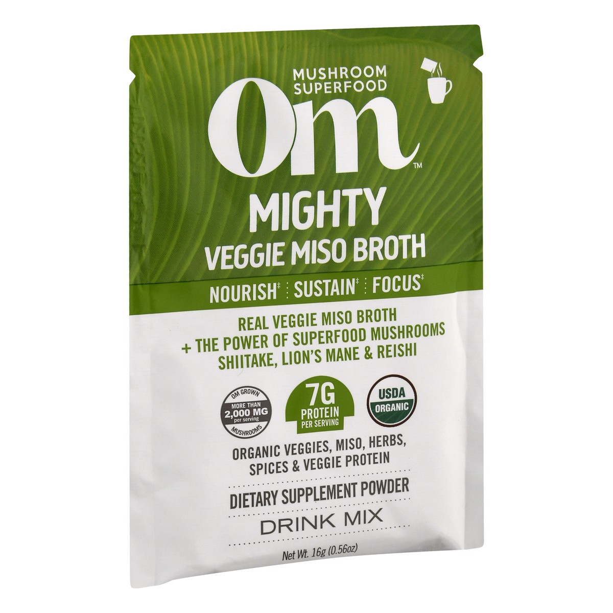 slide 6 of 12, Om Mighty Veggie Miso Broth Drink Mix 16 gr, 0.56 oz