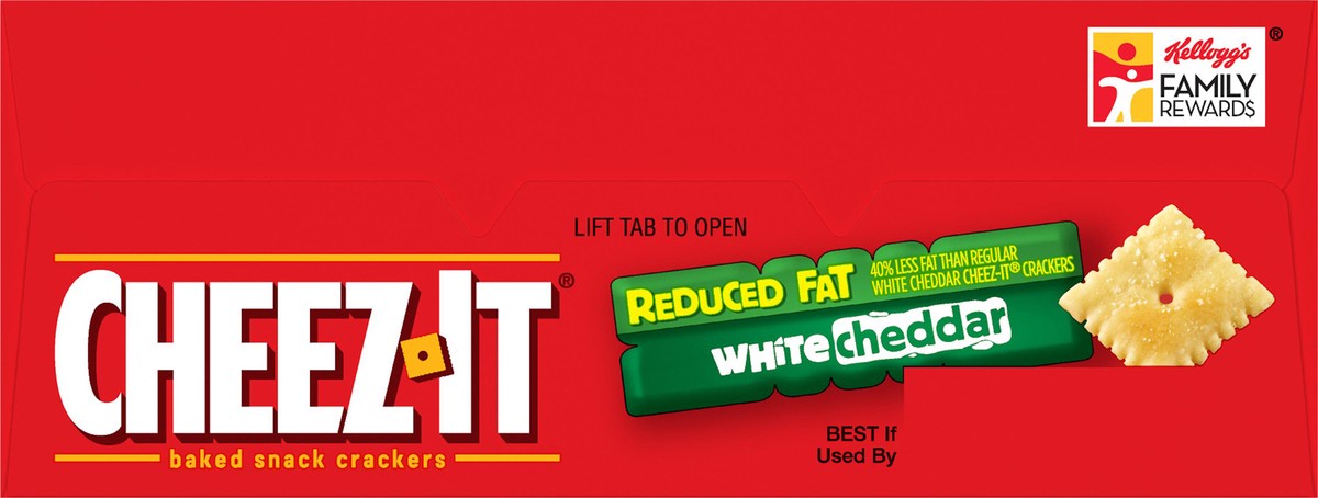 slide 5 of 10, Cheez-It Reduced Fat White Cheddar Baked Snack Cheese Crackers, 11.5 oz