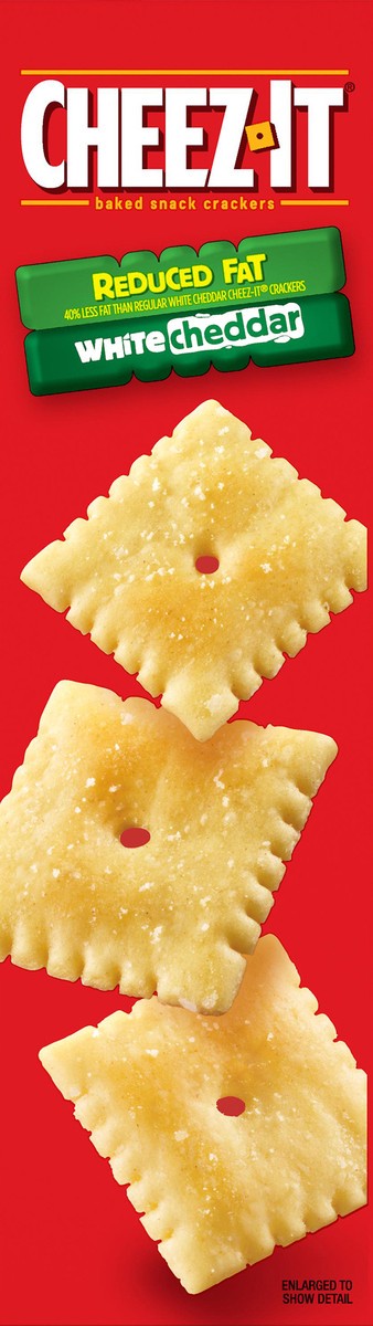 slide 6 of 10, Cheez-It Reduced Fat White Cheddar Baked Snack Cheese Crackers, 11.5 oz