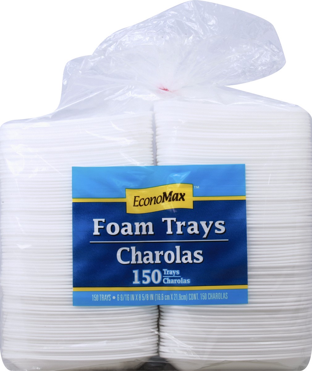 slide 4 of 8, EconoMax Foam Trays, 150 ct