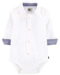 Oshkosh Baby Button-Front Bodysuit White 6M