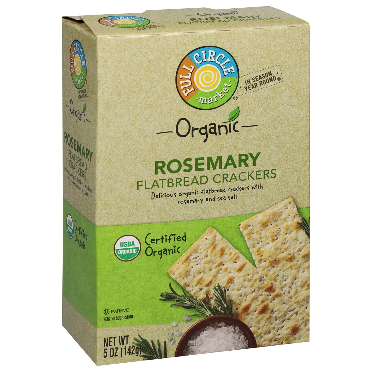 slide 9 of 9, Full Circle Market Organic Rosemary Flatbread Crackers 5 oz, 5 oz