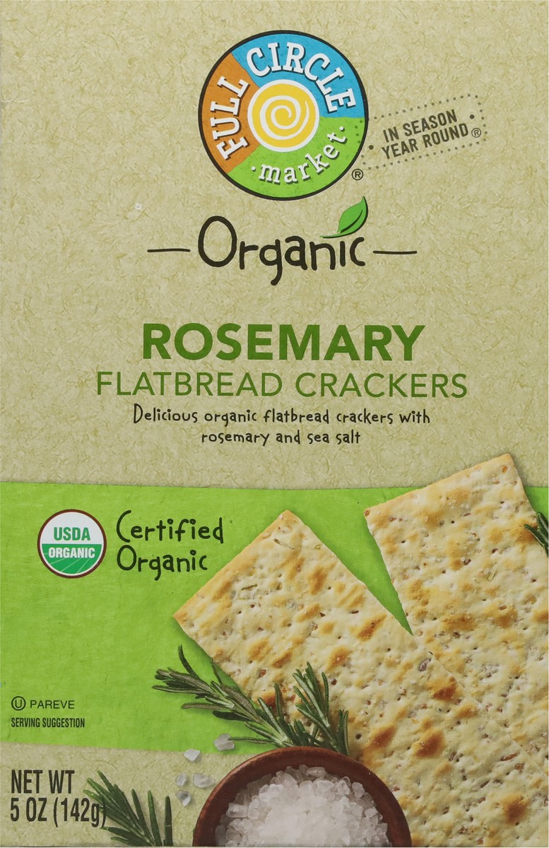 slide 5 of 9, Full Circle Market Organic Rosemary Flatbread Crackers 5 oz, 5 oz