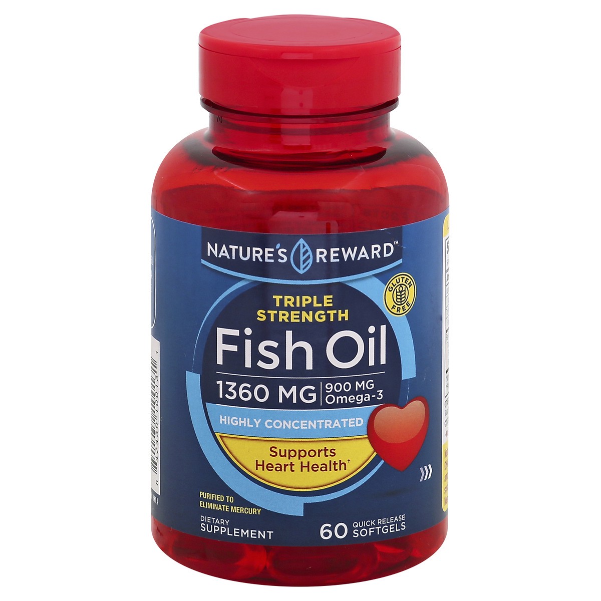 slide 2 of 3, Nature's Reward Fish Oil 60 ea, 60 ct