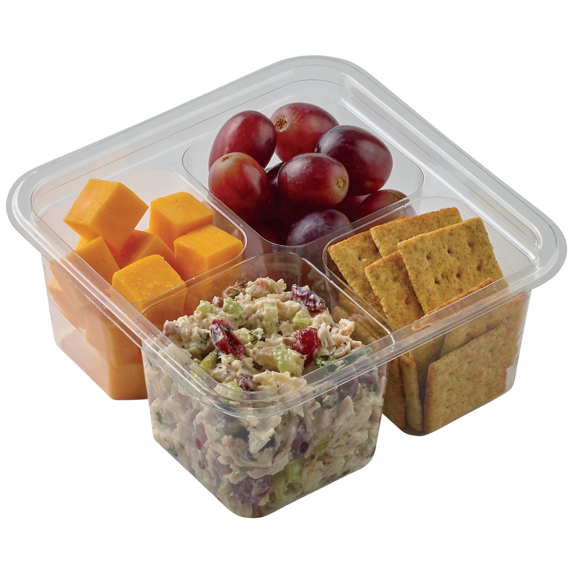 slide 1 of 1, H-E-B Meal Simple Cranberry Pecan Turkey Salad Snack Tray, 14 oz