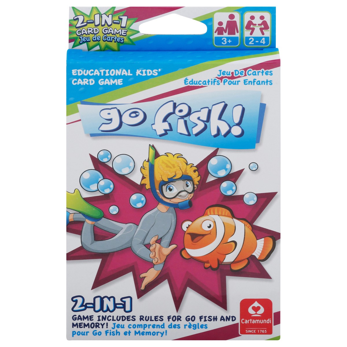 slide 1 of 9, Cartamundi Go Fish Kids Jumbo Card Game, 1 ct