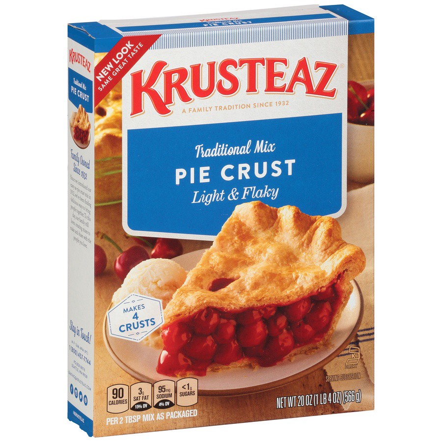 slide 2 of 8, Krusteaz Pie Crust Mix, 20 oz