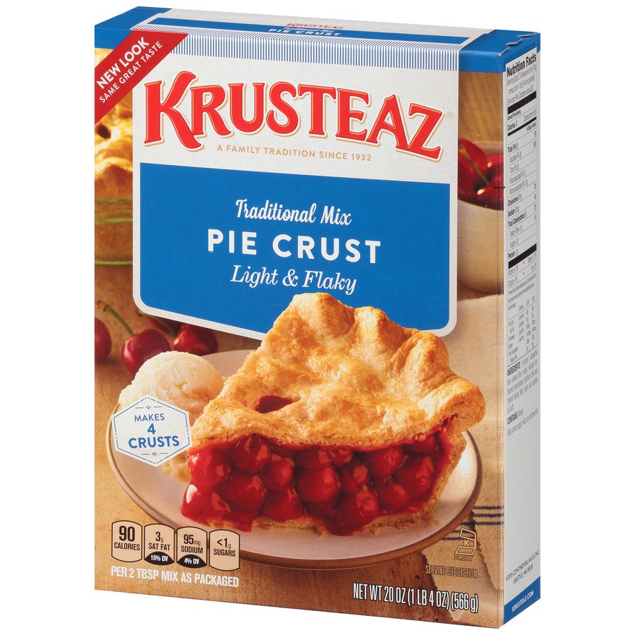 slide 3 of 8, Krusteaz Pie Crust Mix, 20 oz