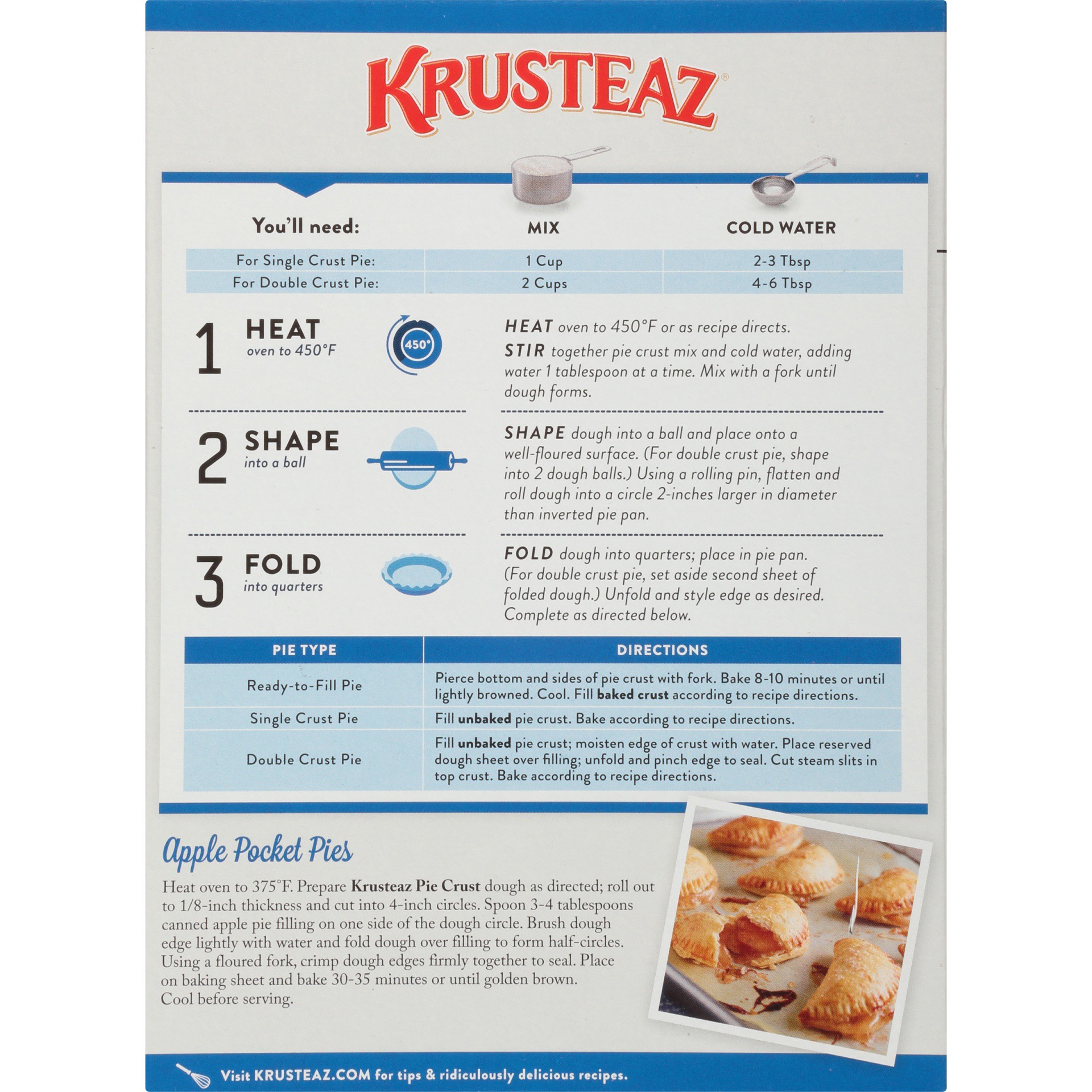 slide 6 of 8, Krusteaz Pie Crust Mix, 20 oz