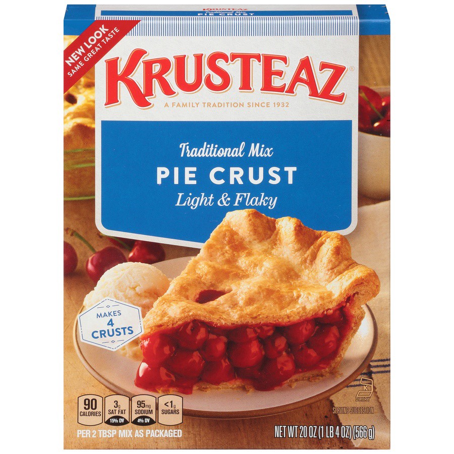 slide 1 of 8, Krusteaz Pie Crust Mix, 20 oz