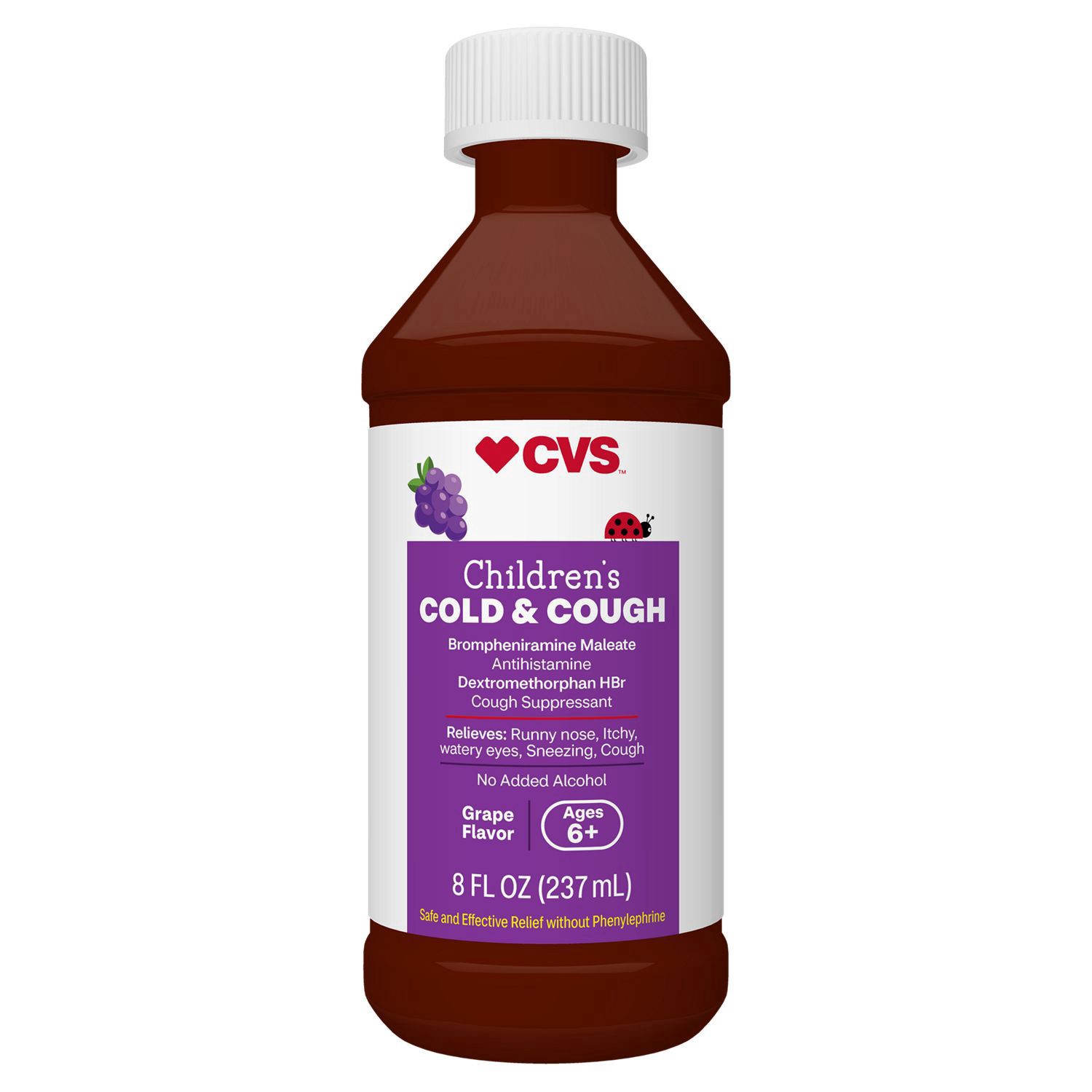 slide 8 of 8, Cvs Health Children's Cold & Cough Relief Grape Liquid, 8 Oz, 8 oz