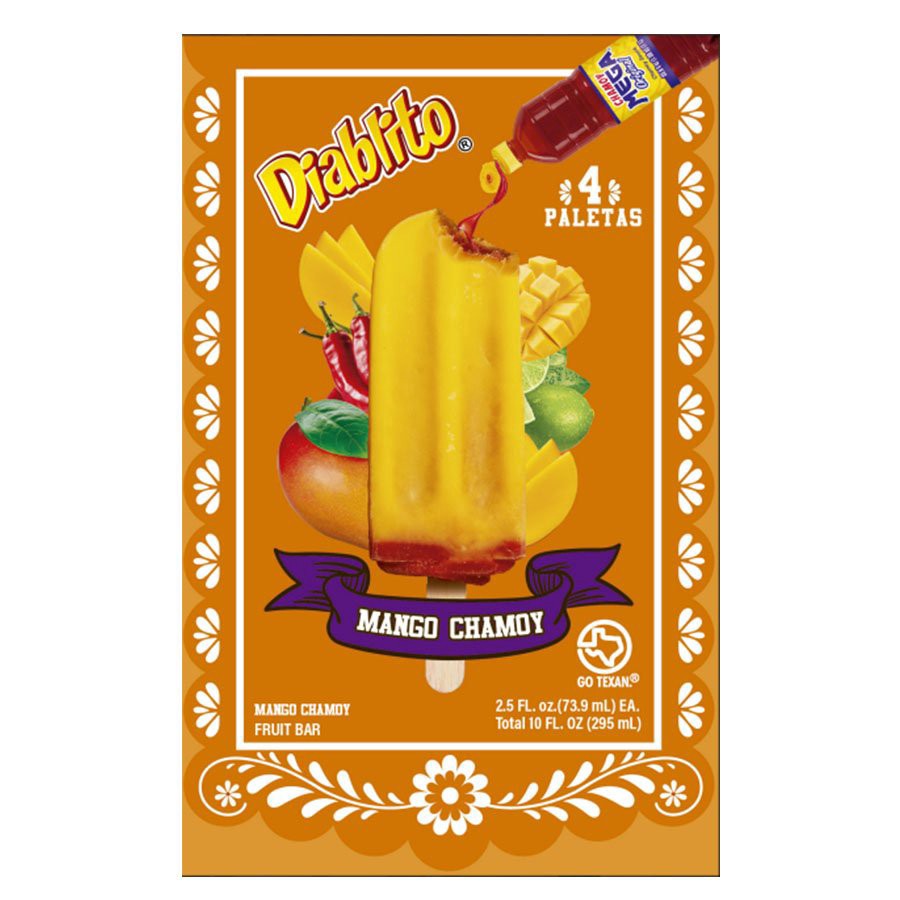 slide 1 of 1, La Brisa Mango Chamoy Paleta Bars, 4 ct