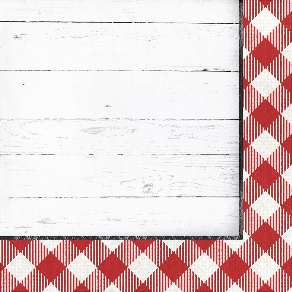 slide 1 of 1, Creative Converting Gingham Design Lunch Napkins - 16 Pk - Red/White/Black, 1 ct