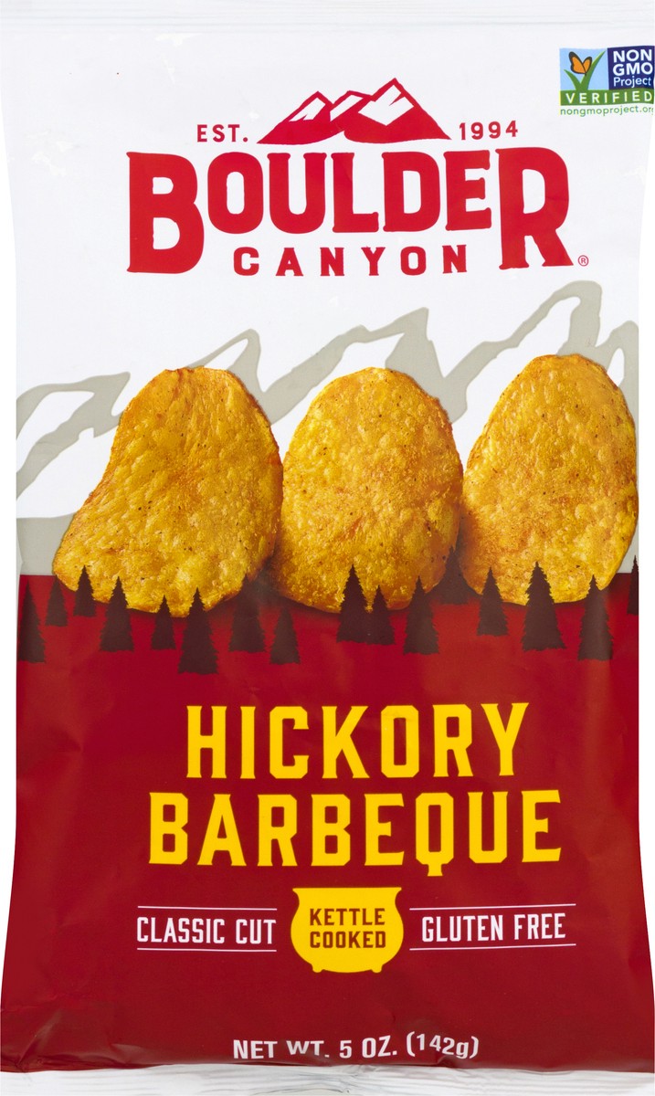 slide 4 of 13, Boulder Canyon Hickory Barbeque Potato Chips 5 oz, 5 oz