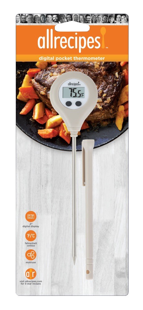 slide 2 of 3, Allrecipes Digital Pocket Thermometer - White, 1 ct