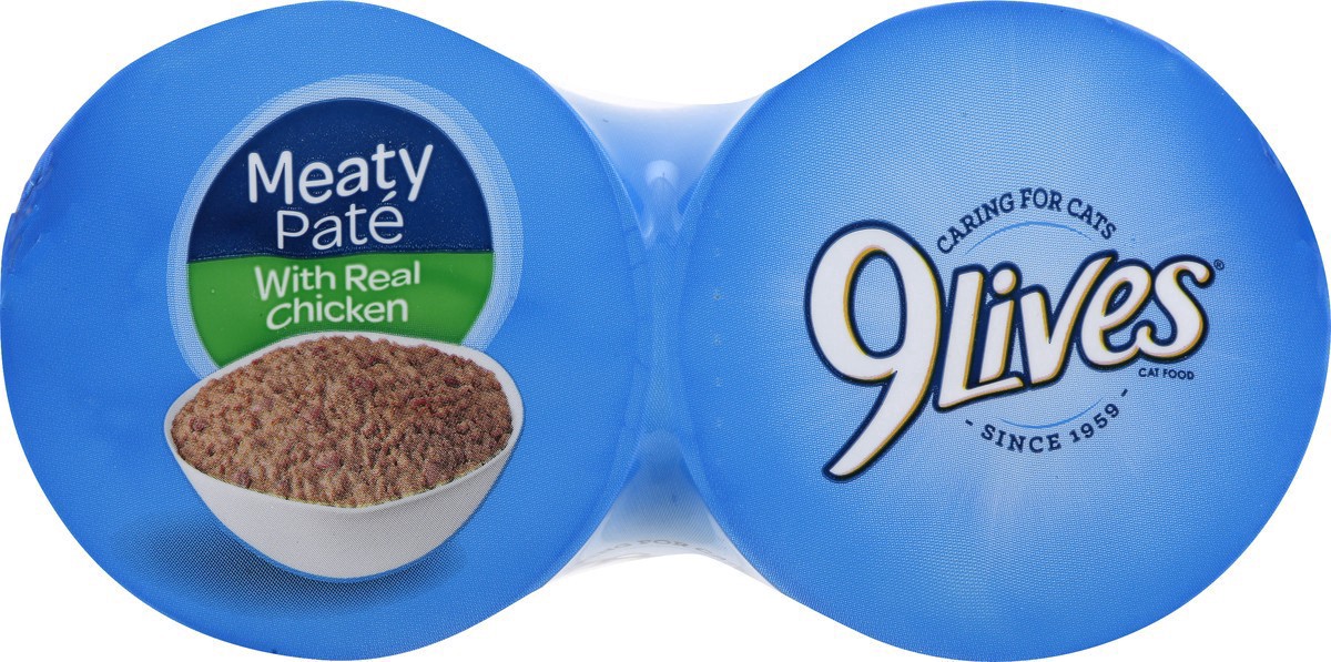 slide 4 of 10, 9Lives Cat Food, Meaty Paté w/ Real Chicken, 5.5 oz, 4 ct