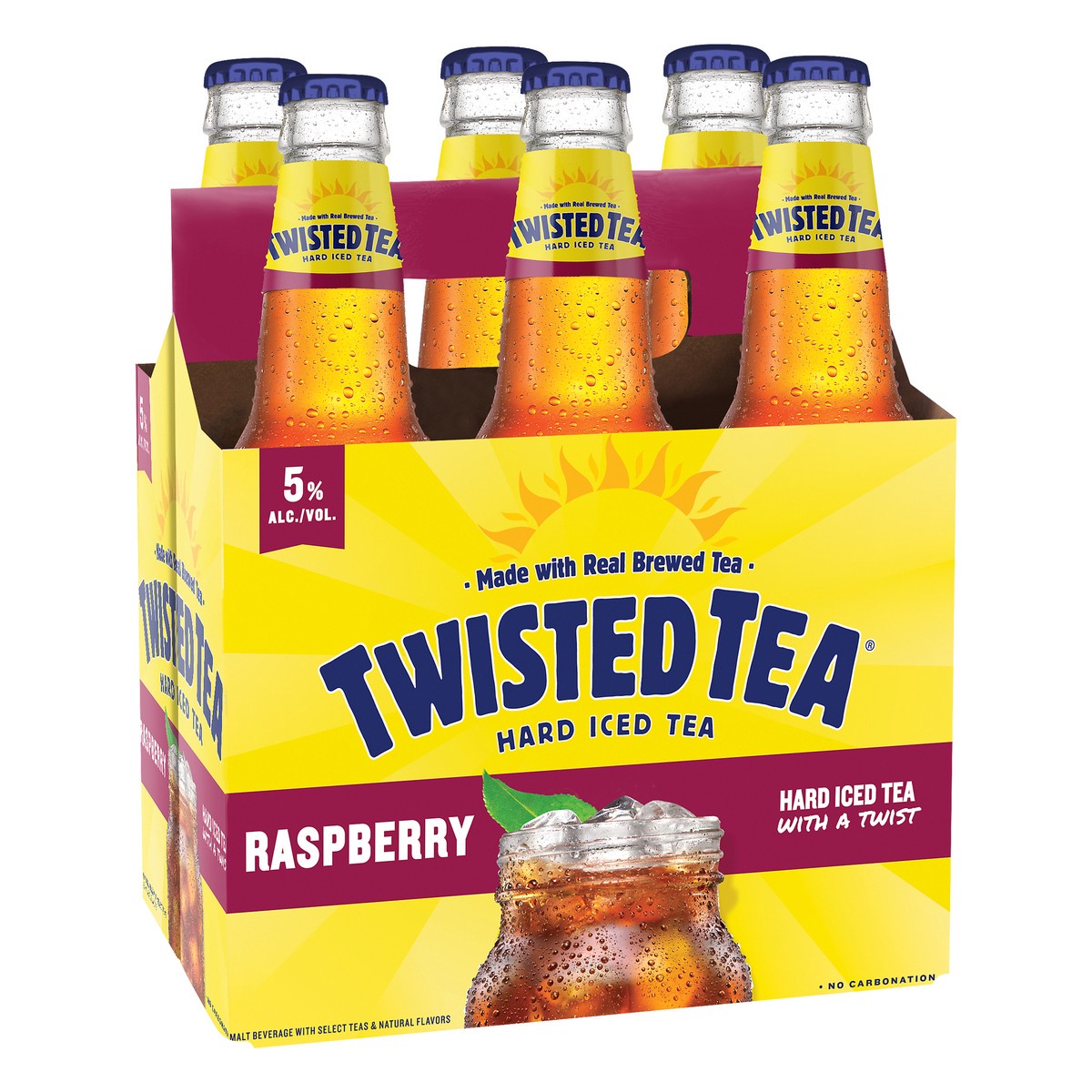 slide 2 of 6, Twisted Tea Raspberry Hard Iced Tea - 6pk/12 fl oz Bottles, 6 ct; 12 fl oz