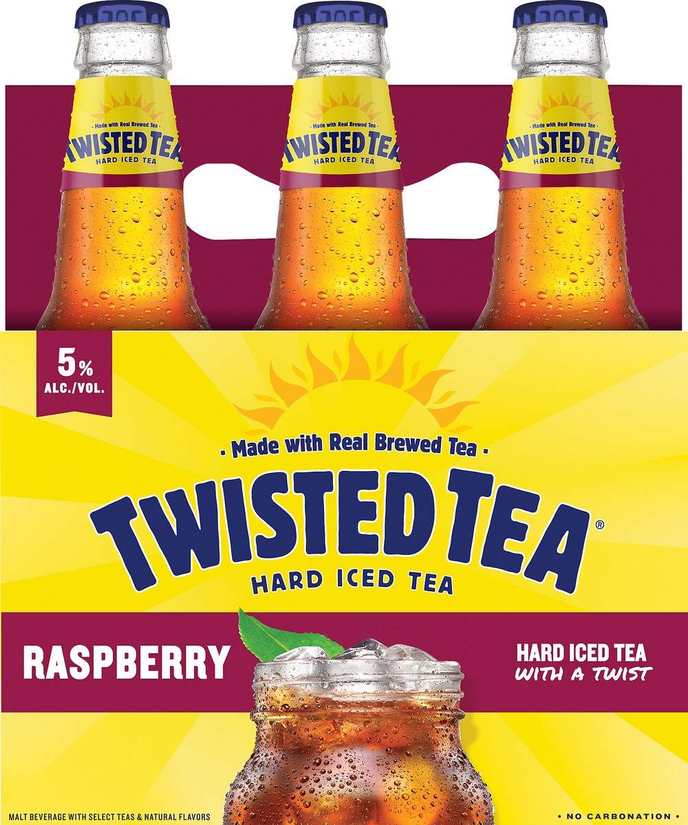 slide 5 of 6, Twisted Tea Raspberry Hard Iced Tea - 6pk/12 fl oz Bottles, 6 ct; 12 fl oz