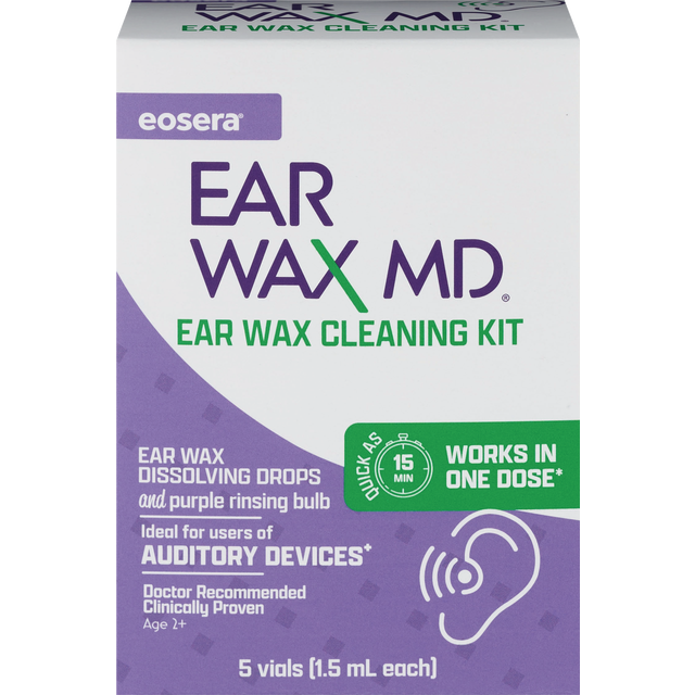 slide 1 of 1, Ear Wax MD Ear Wax Cleaning Kit 5 - 1.5 ml Vials, 1 ct