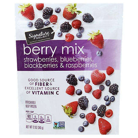 slide 1 of 1, Signature Select Berries Whole Mixed, 12 oz