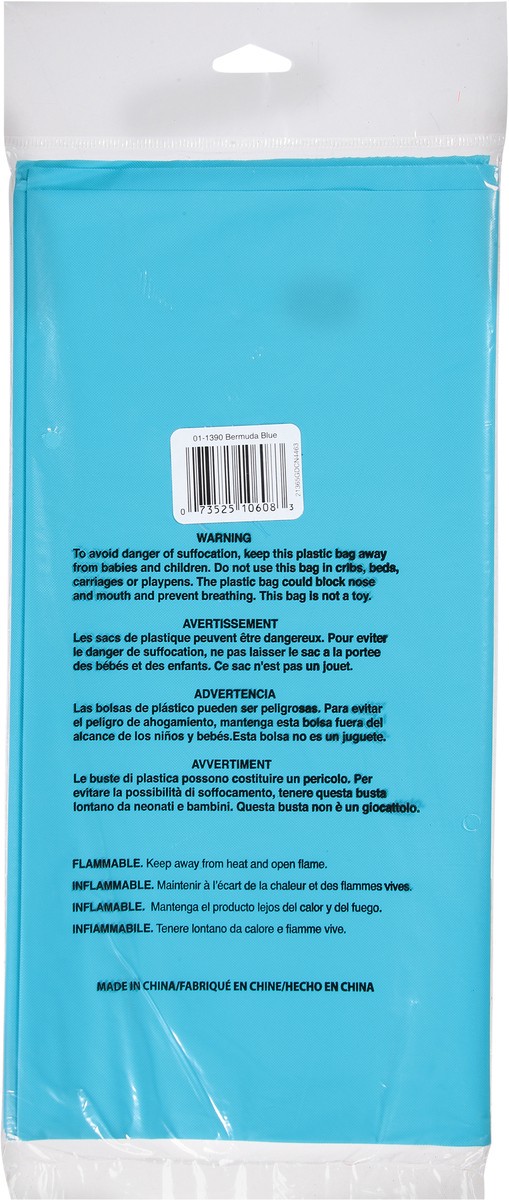 slide 8 of 9, Touch of Color Bermuda Blue Plastic Tablecover 1 ea, 