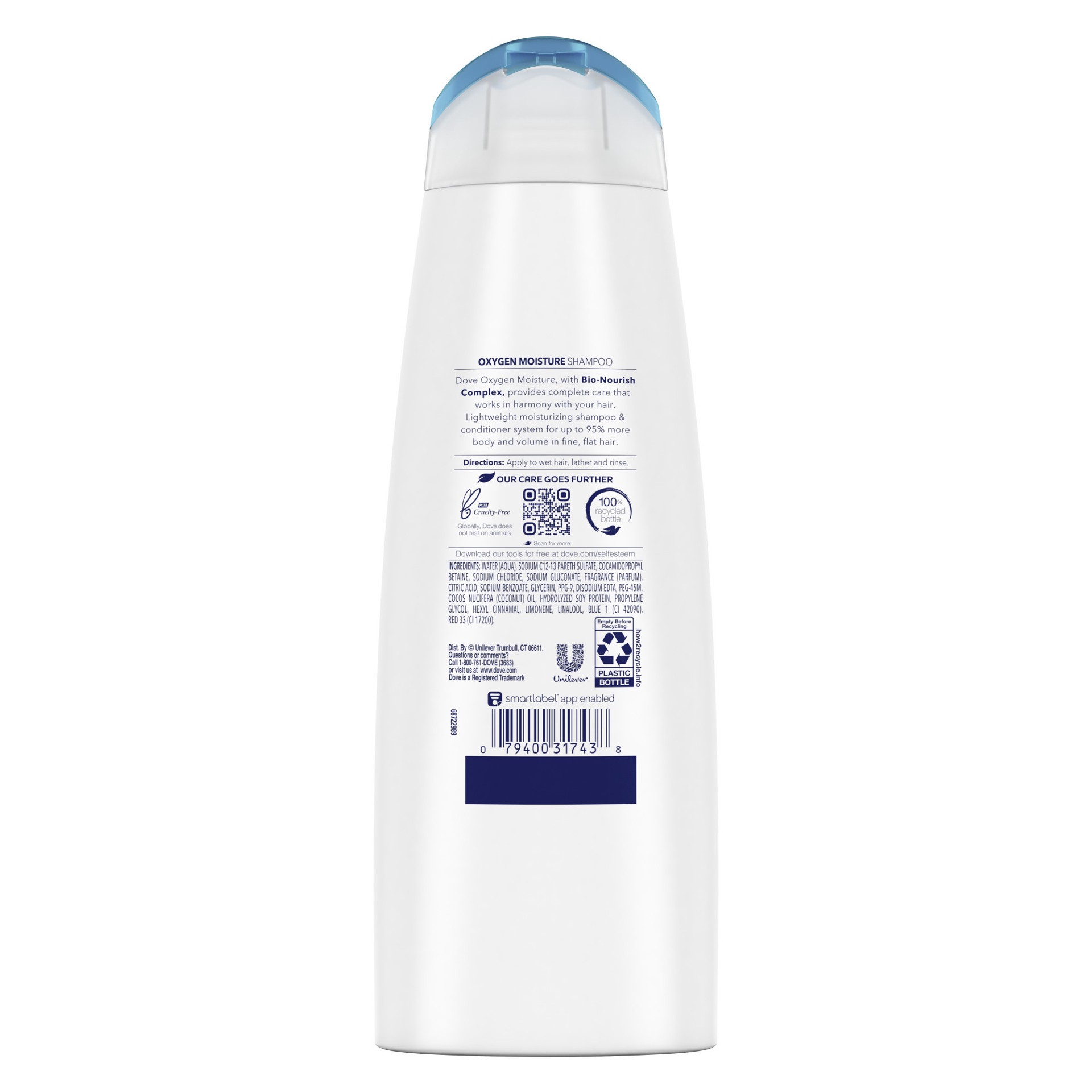 slide 2 of 5, Dove Oxygen Moistr Shampoo, 12 fl oz