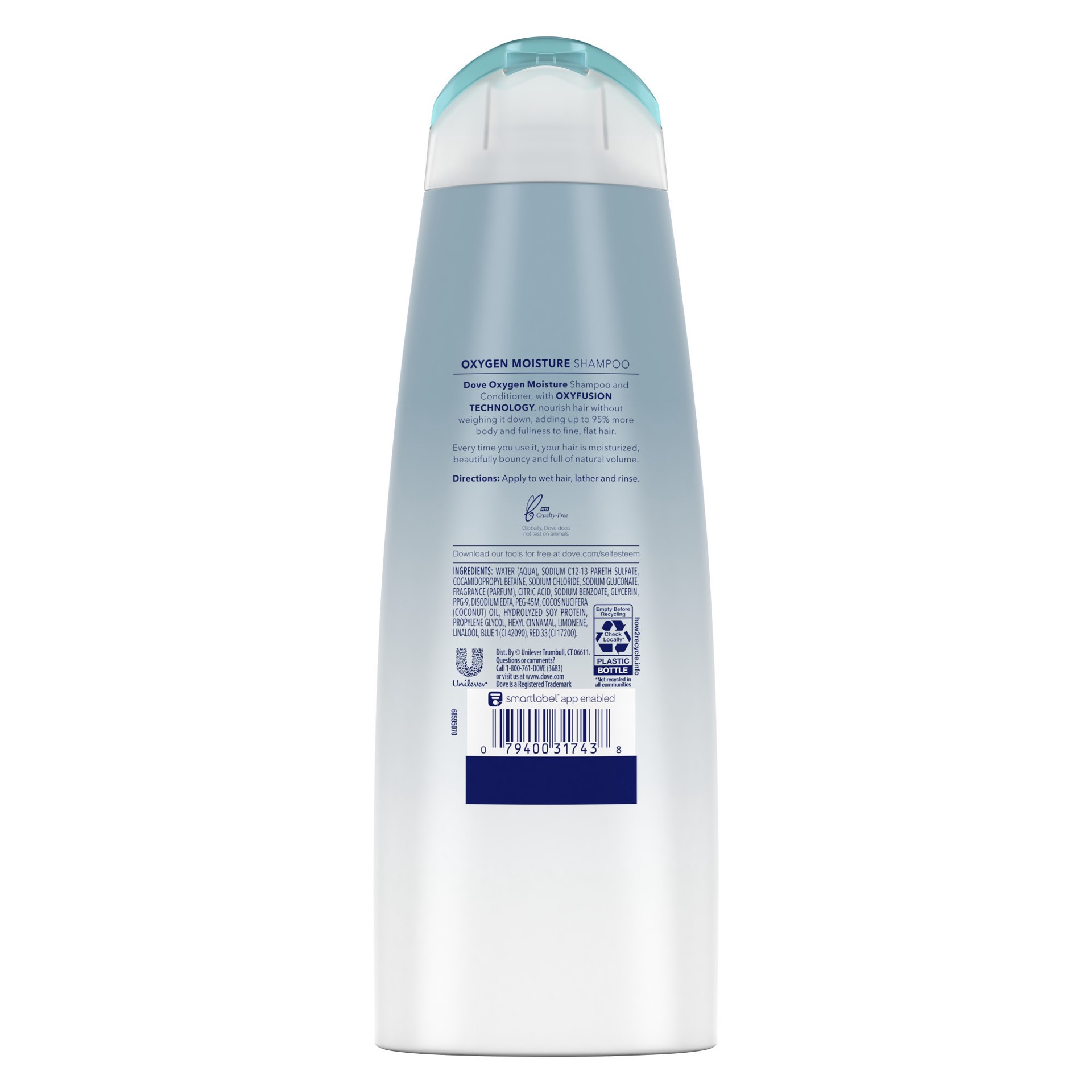 slide 4 of 5, Dove Oxygen Moistr Shampoo, 12 fl oz