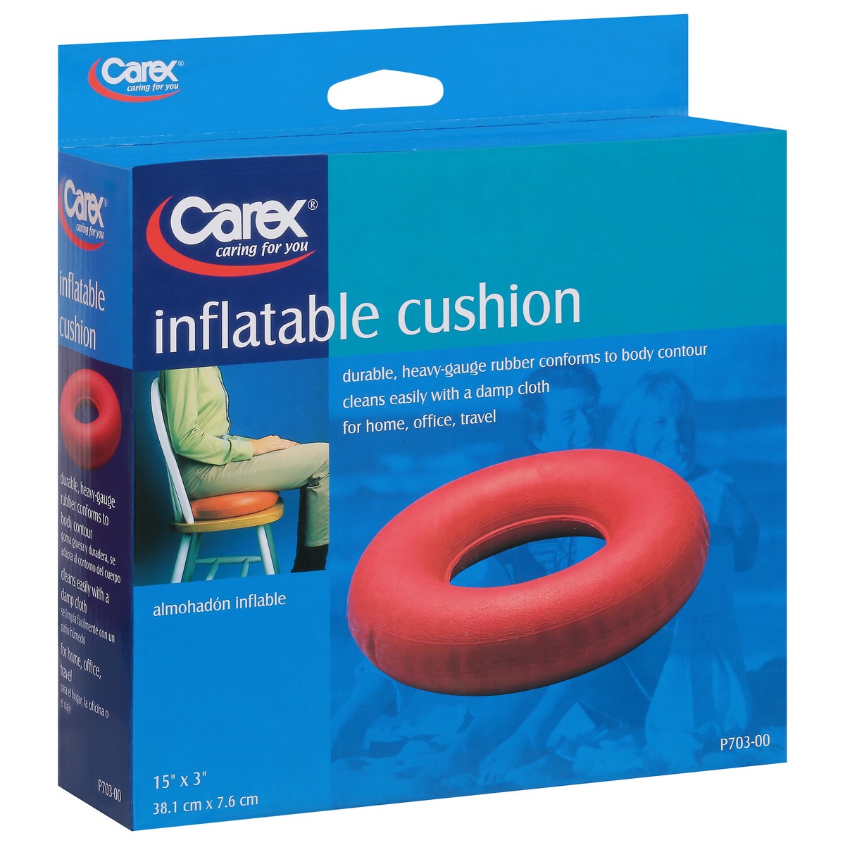 slide 2 of 9, Carex Inflatable Cushion 1 ea, 1 ct