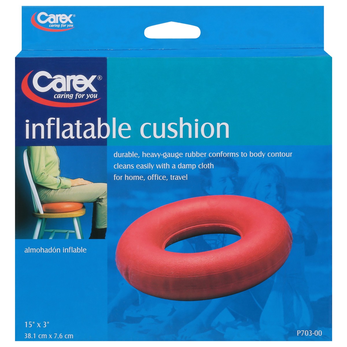 slide 7 of 9, Carex Inflatable Cushion 1 ea, 1 ct
