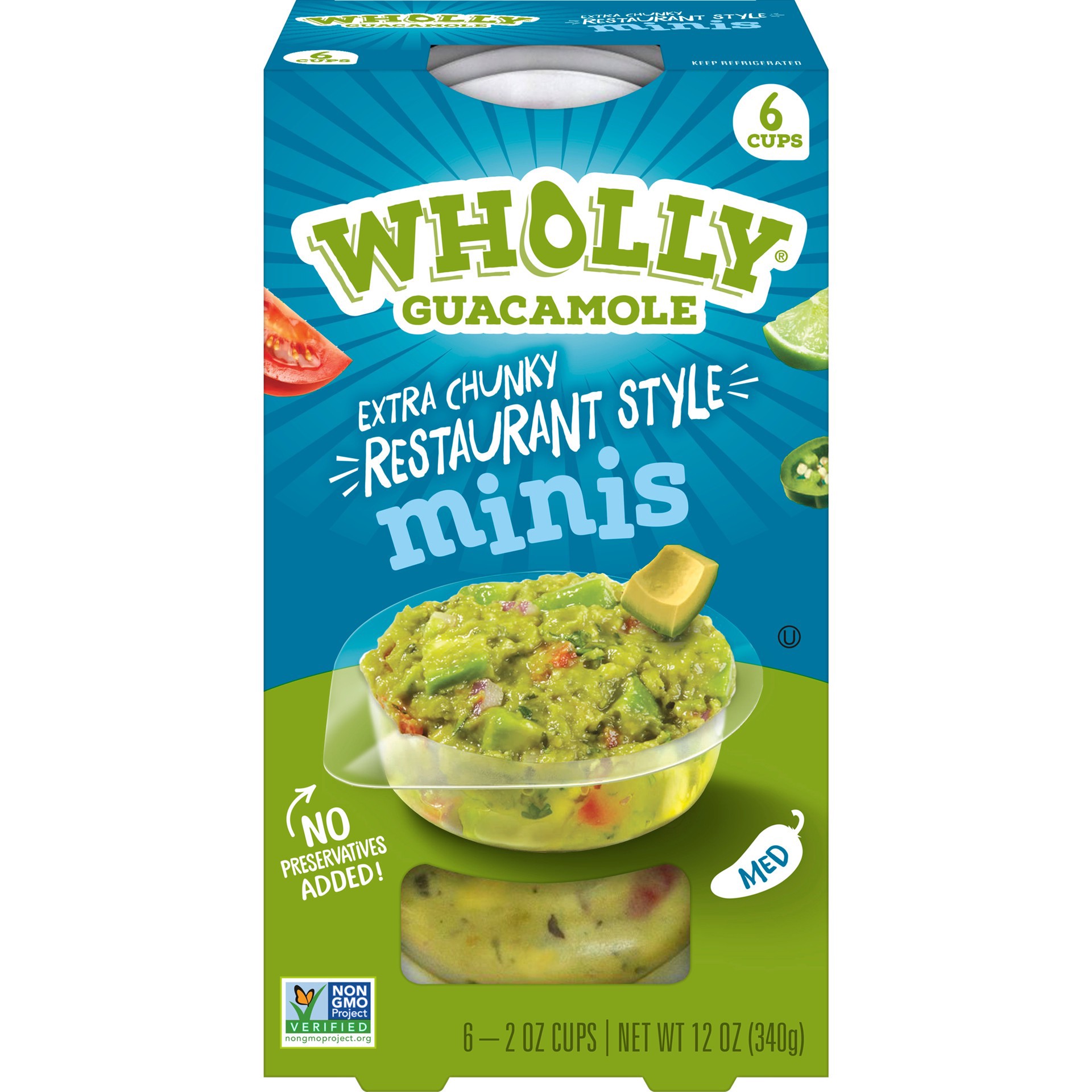 slide 1 of 1, WHOLLY-MINI WHOLLY Guacamole Restaurant Style Minis, 6 ct