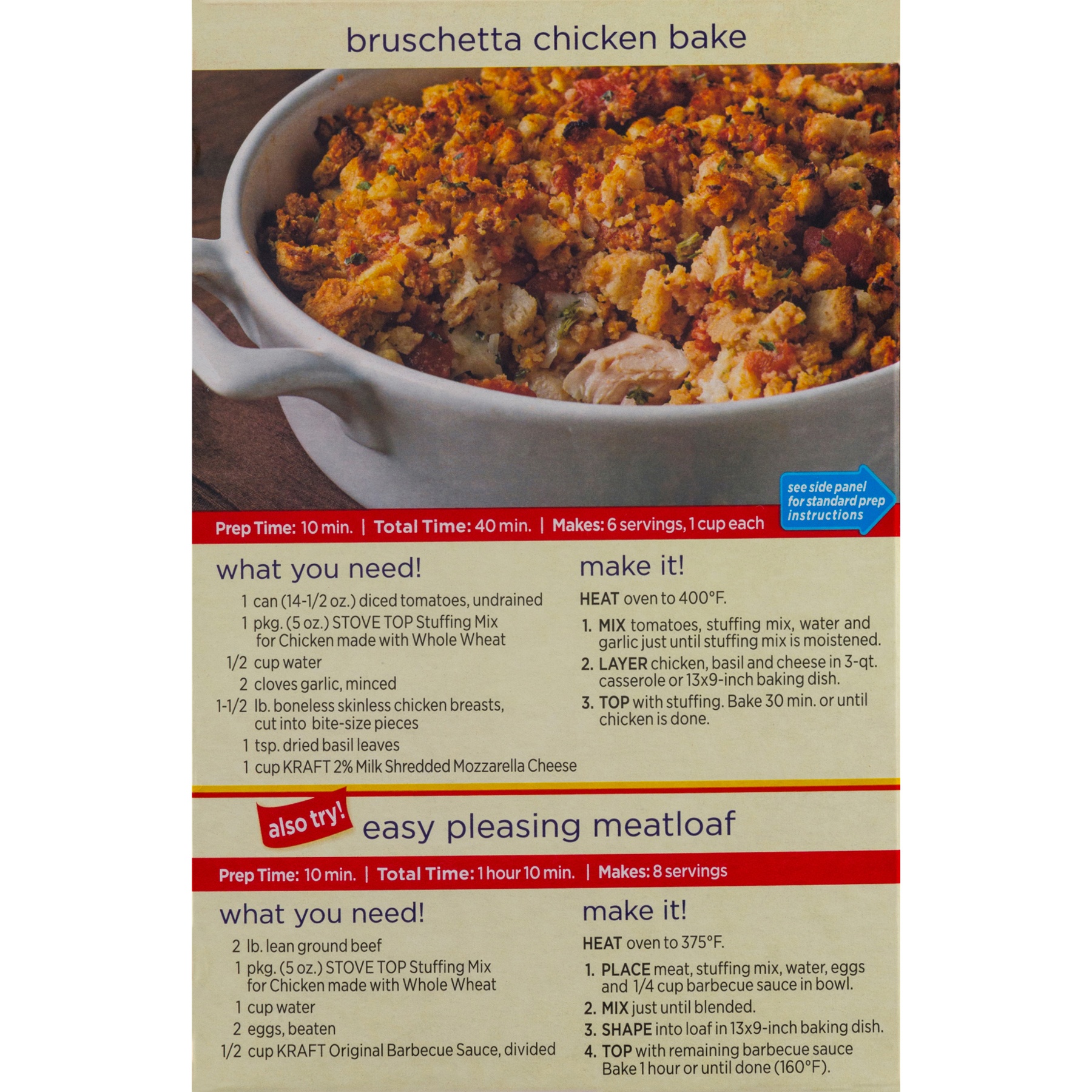 stove top stuffing directions 4 servings