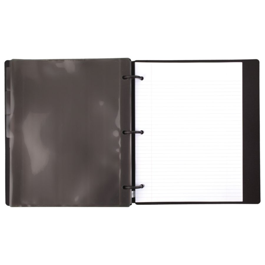 slide 4 of 5, Five Star Flex Hybrid Notebinder With Customizable Cover, 1'' Rings, Black, 1 ct