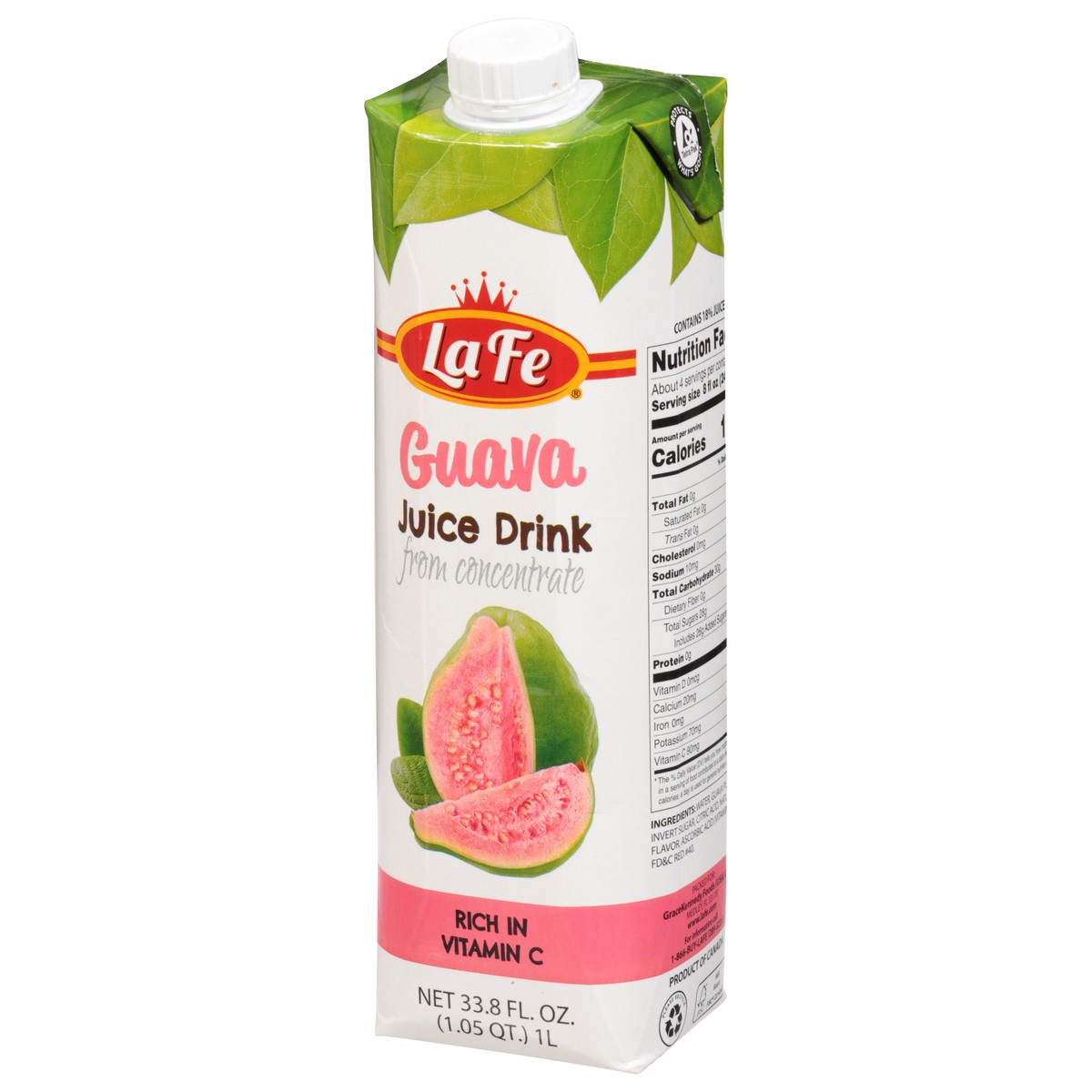 slide 13 of 13, La Fe Guava Juice Drink from Concentrate - 33.8 fl oz, 33.8 fl oz