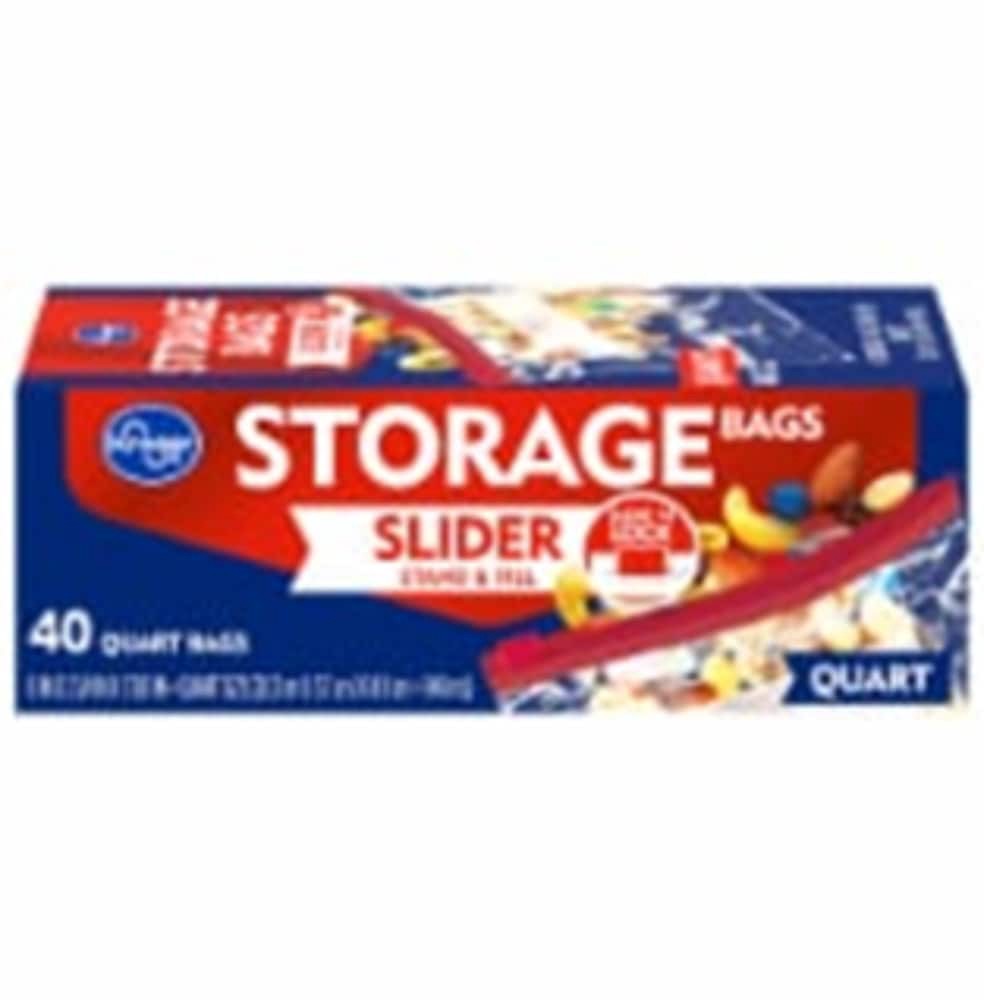 slide 3 of 5, Kroger Slider Storage Quart Bags, 40 ct