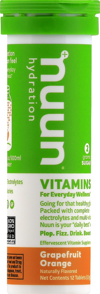 slide 6 of 9, Nuun Vitamins Hydration Tablets Grapefruit Orange - 12 Count, 12 ct