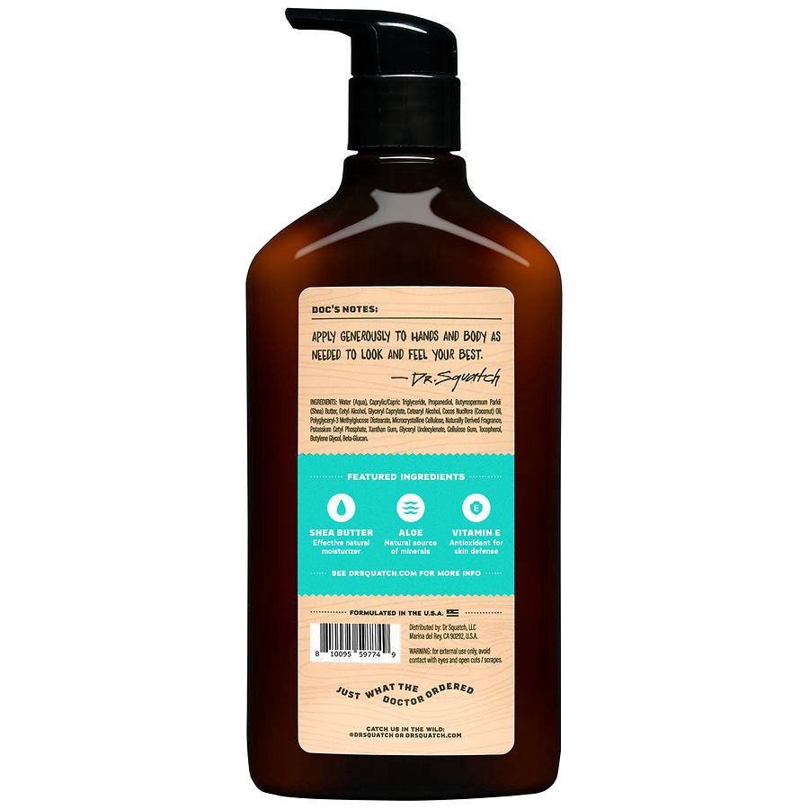slide 2 of 2, Dr. Squatch Men's Natural Coconut Castaway Moisturizing Lotion 10.0 fl oz, 10 fl oz