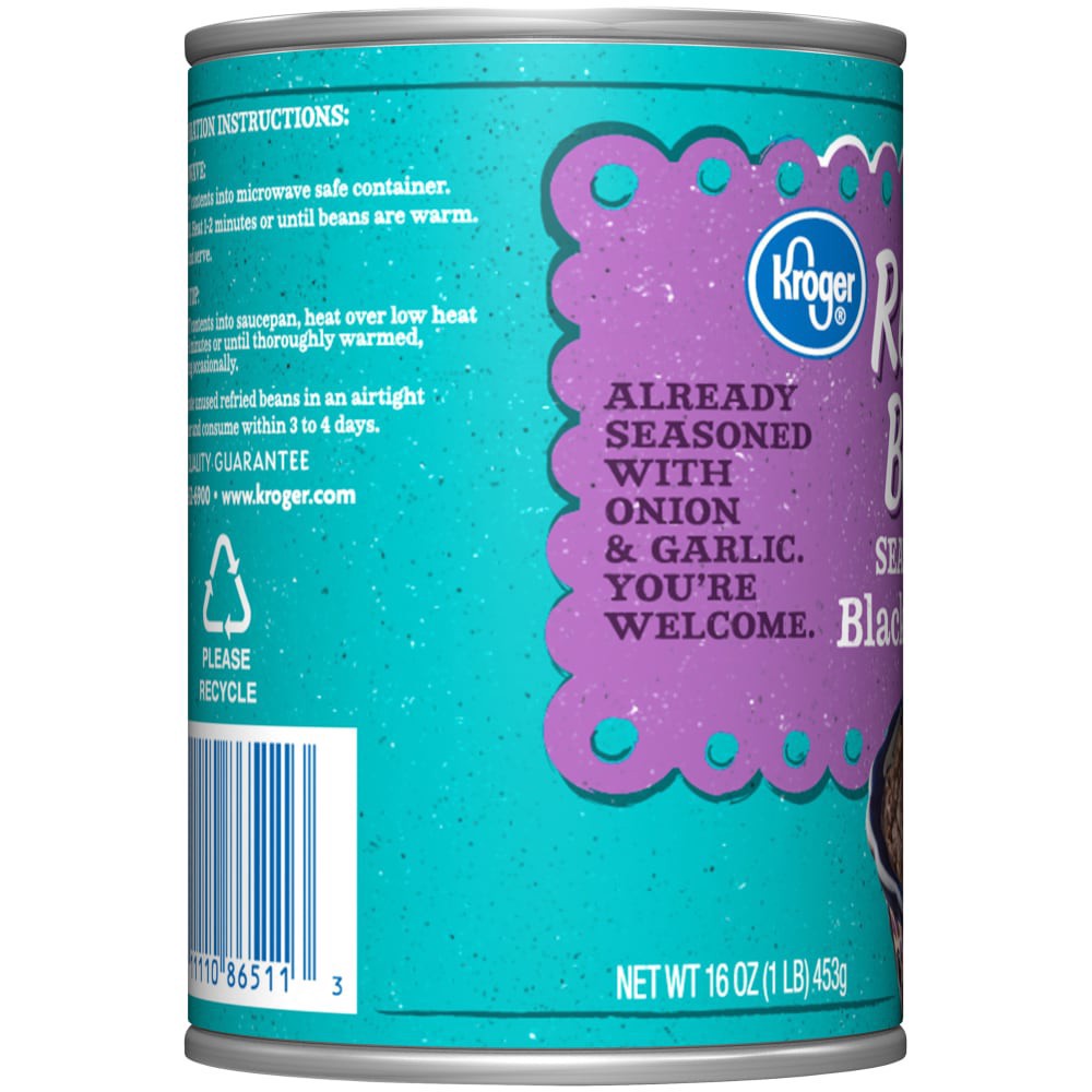 slide 2 of 4, Kroger Refried Black Beans, 16 oz