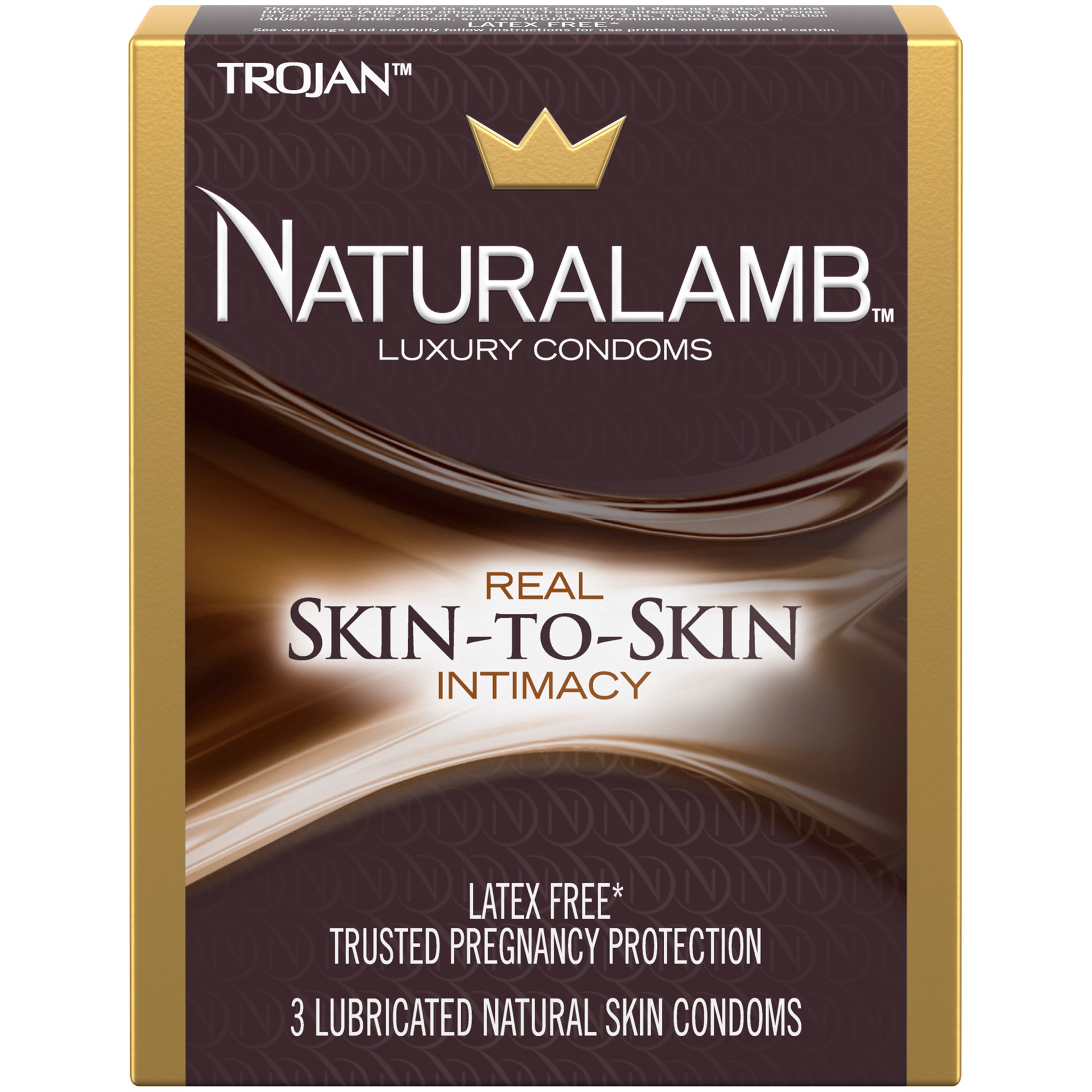 slide 1 of 3, Trojan NaturaLamb Latex Free Luxury Condoms, 3ct, 3 ct