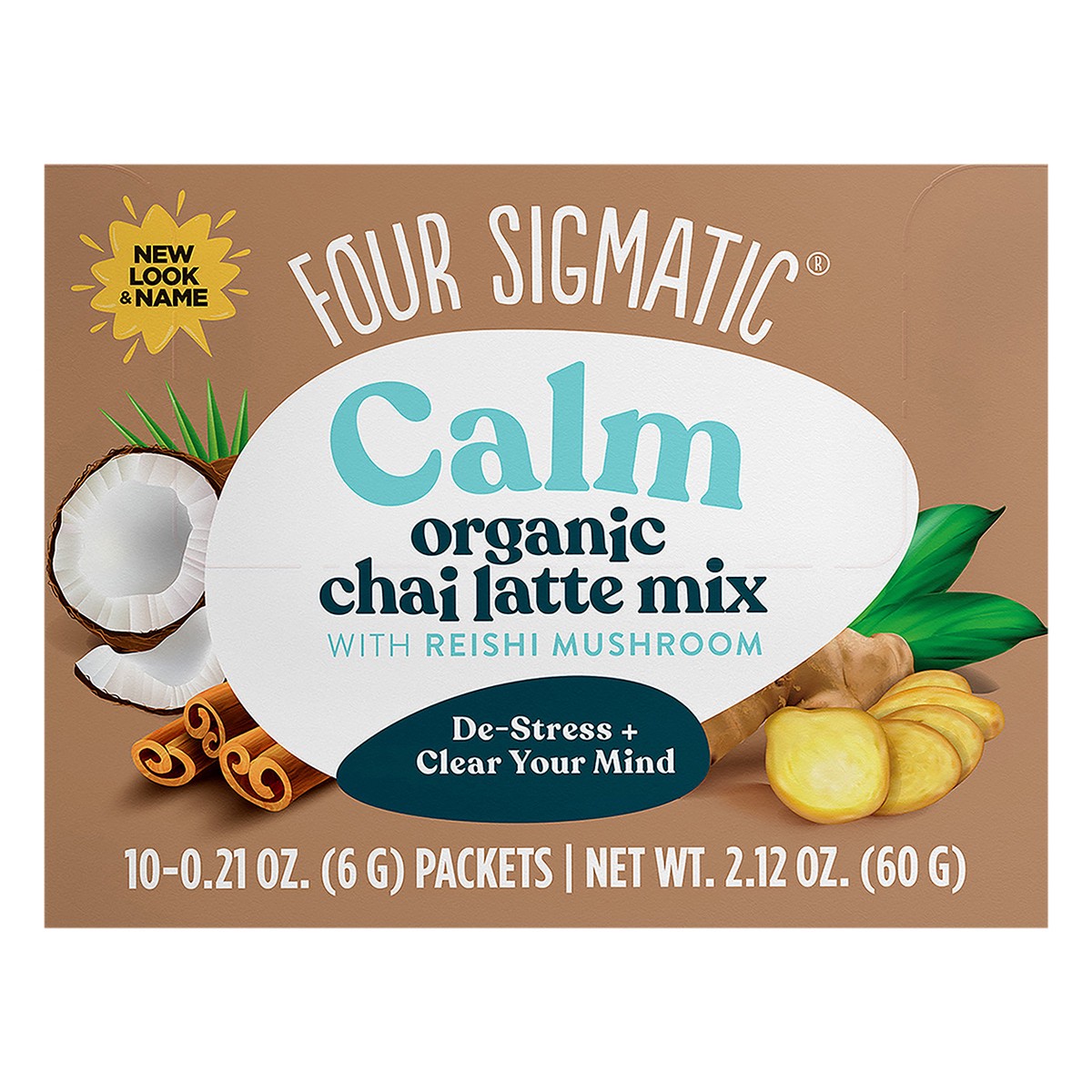 slide 1 of 1, Four Sigmatic CALM Organic Chai Latte Mix with Reishi Mushrooms - 2.12 oz, 2.12 oz