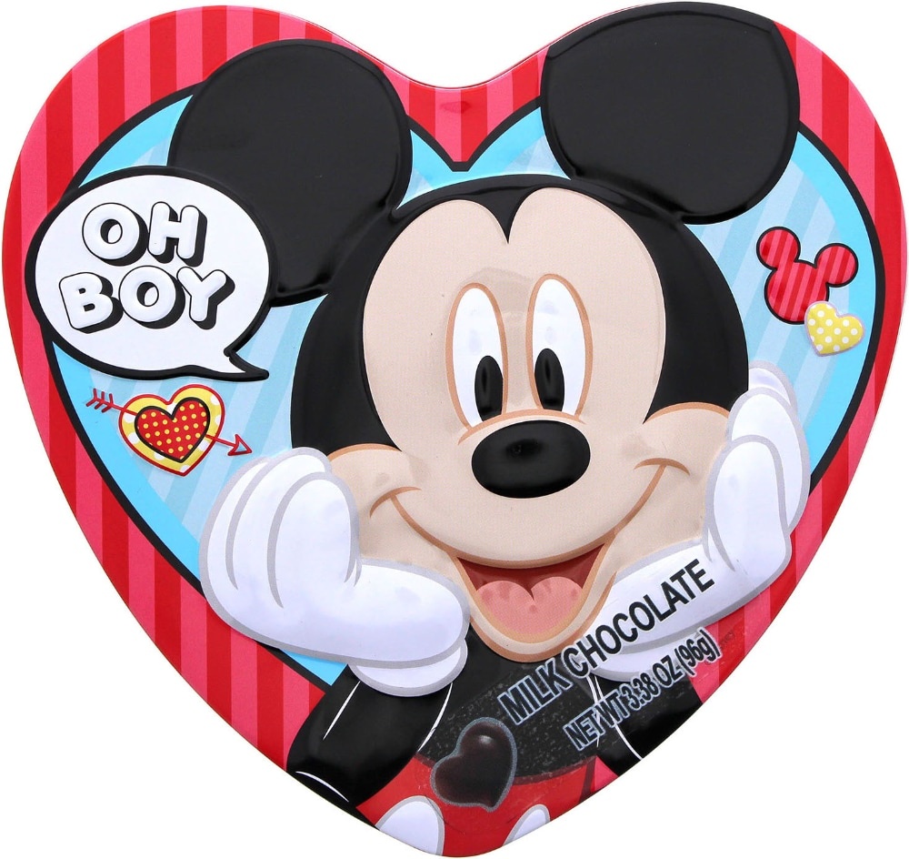 slide 1 of 1, Galerie Mickey Heart Shaped Tin, 3.38 oz